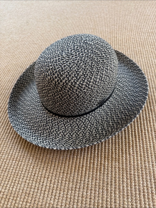 Wallaroo Hat Co. Accessories - Wallaroo Amelia Black & Tan Paper Braid Sunhat